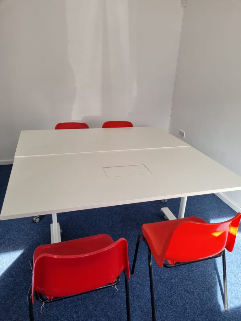 New training room furniture donated by Recycled Furniture UK