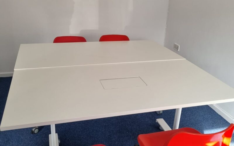 New training room furniture donated by Recycled Furniture UK